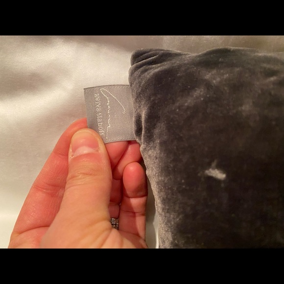 2 Charcoal Velvet 20x20 Aviva Stanoff Pillows - Picture 3 of 8